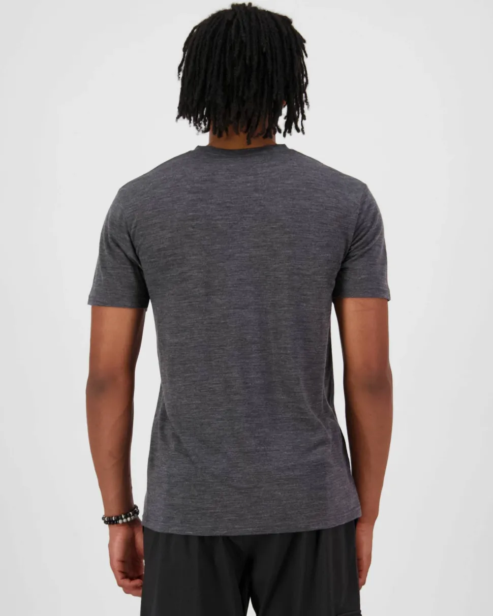 Mons Royale Men's Zephyr Merino Tencel T-Shirt Smoke