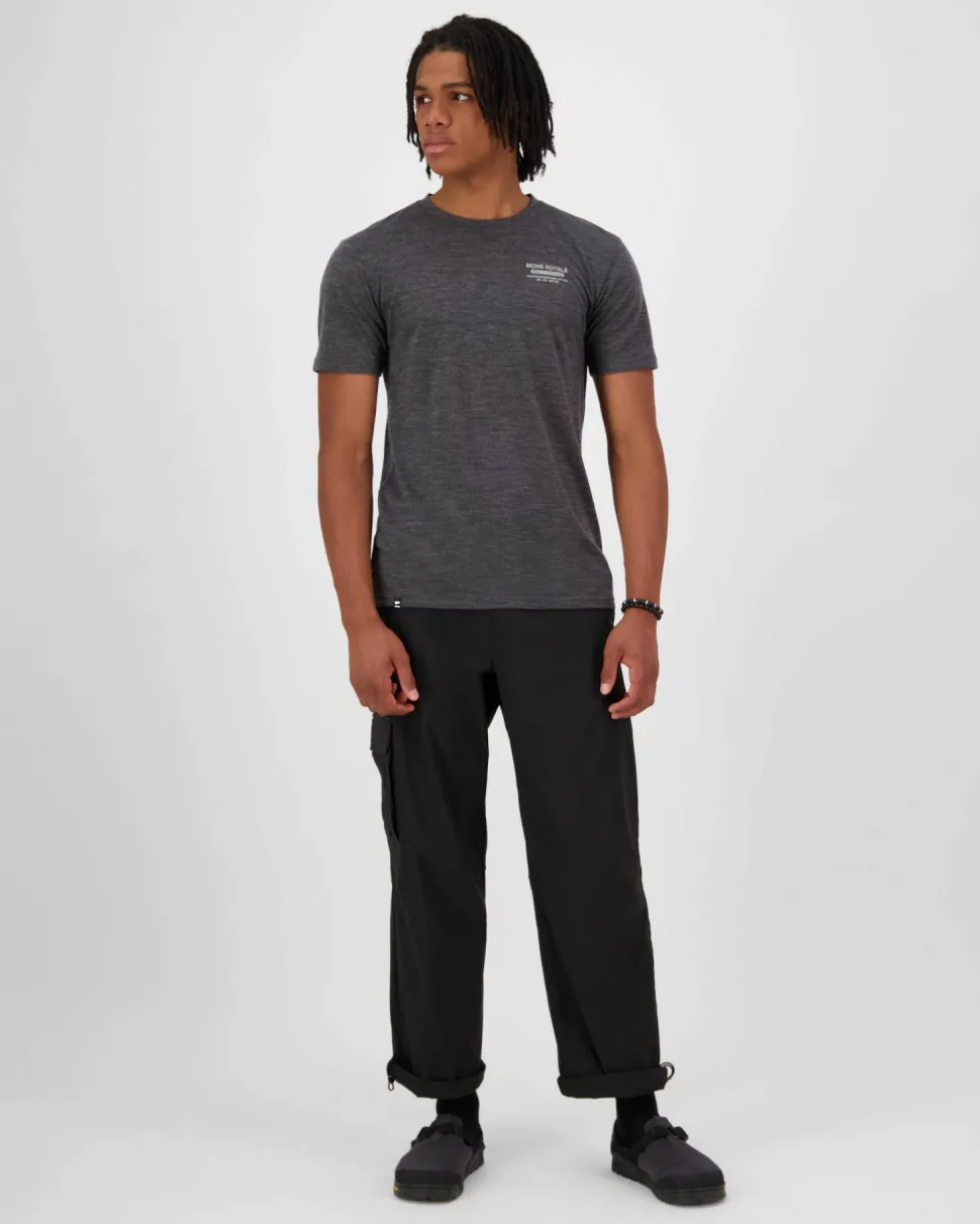Mons Royale Men's Zephyr Merino Tencel T-Shirt Smoke