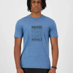 Mons Royale Men's Zephyr Merino Tencel T-Shirt Steel Blue