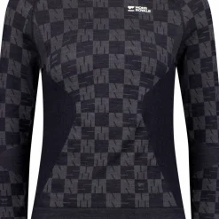 Mons Royale Women's Ascender Merino Seamless Long Sleeve Forged Iron/Black