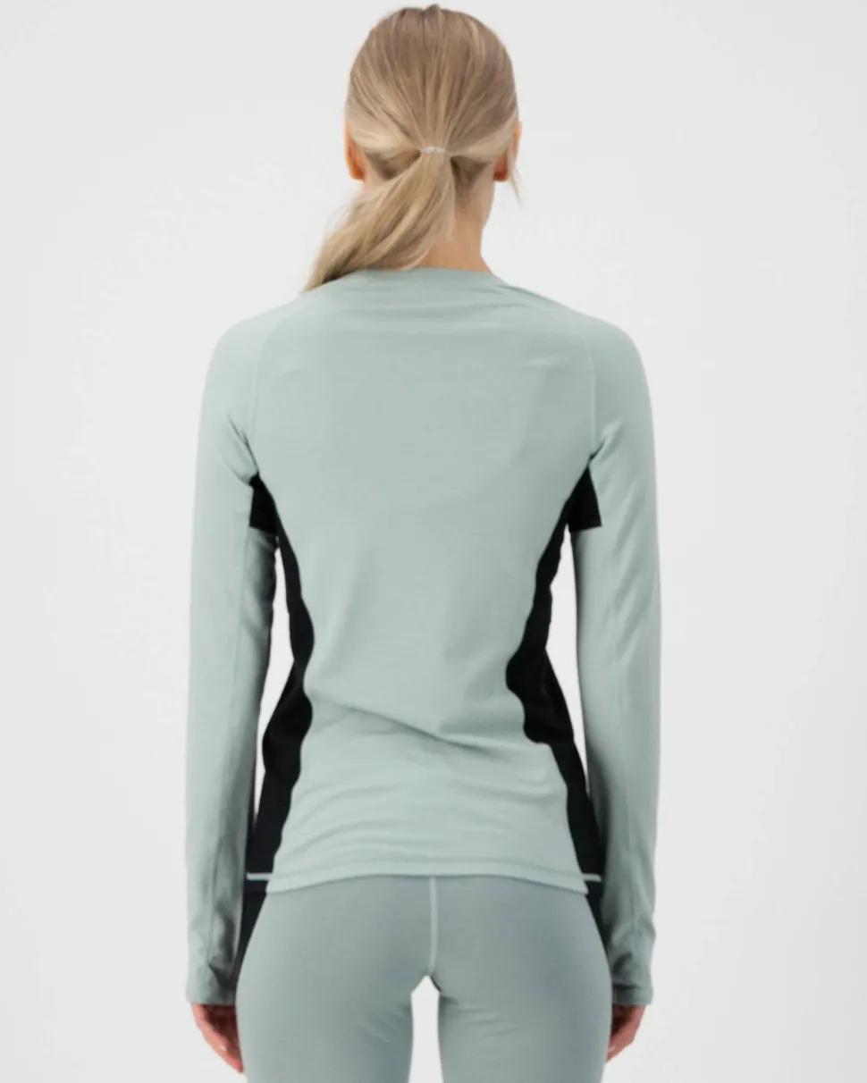 Mons Royale Women's Olympus Longsleeve Glacier/dew/black