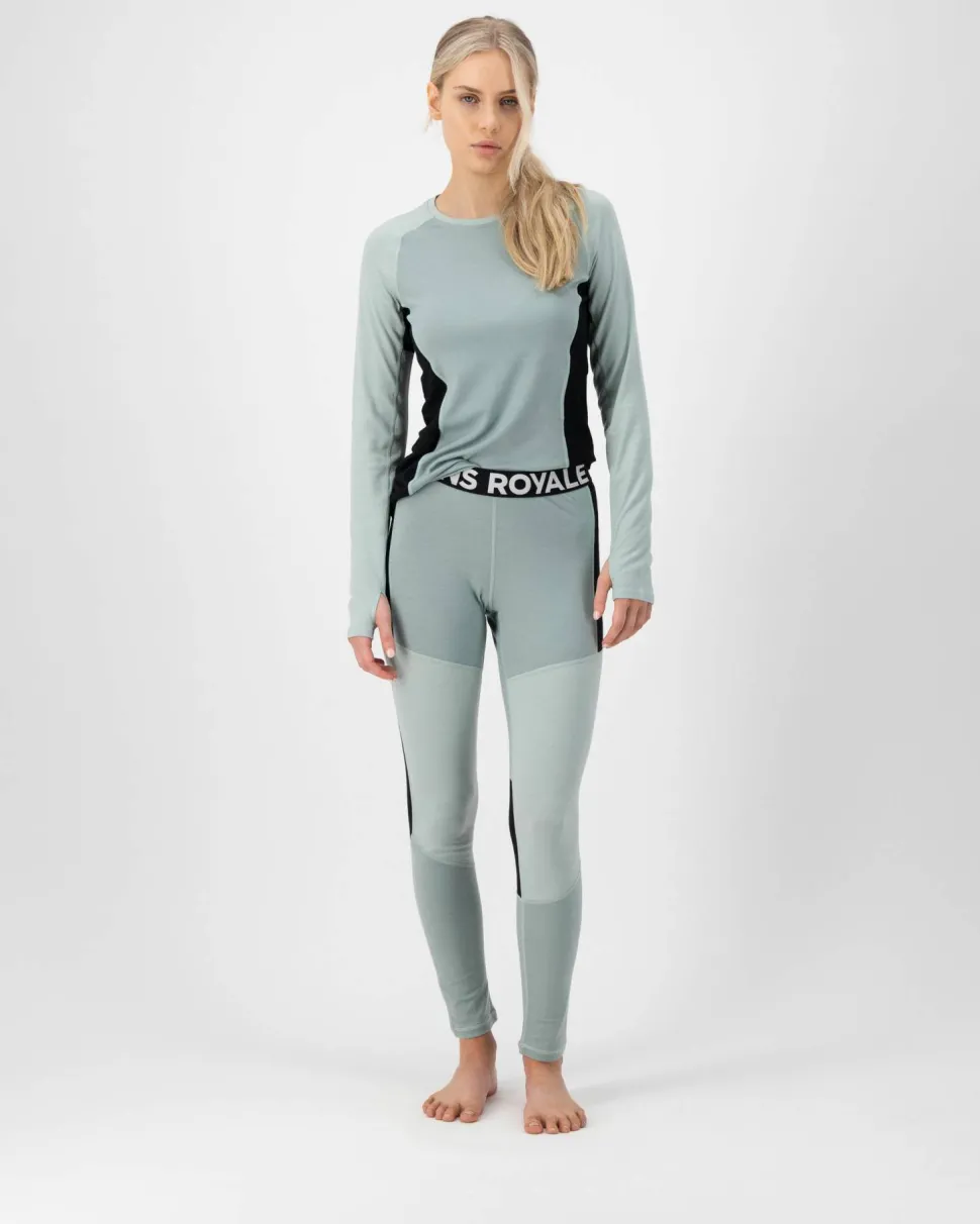 Mons Royale Women's Olympus Longsleeve Glacier/dew/black