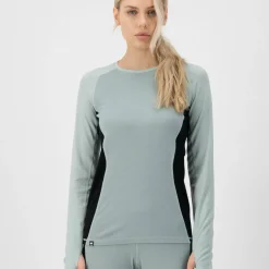 Mons Royale Women's Olympus Longsleeve Glacier/dew/black