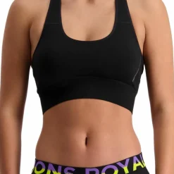 Mons Royale Women's Stratos Merino Shirt Sports Bra Black