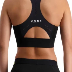 Mons Royale Women's Stratos Merino Shirt Sports Bra Black