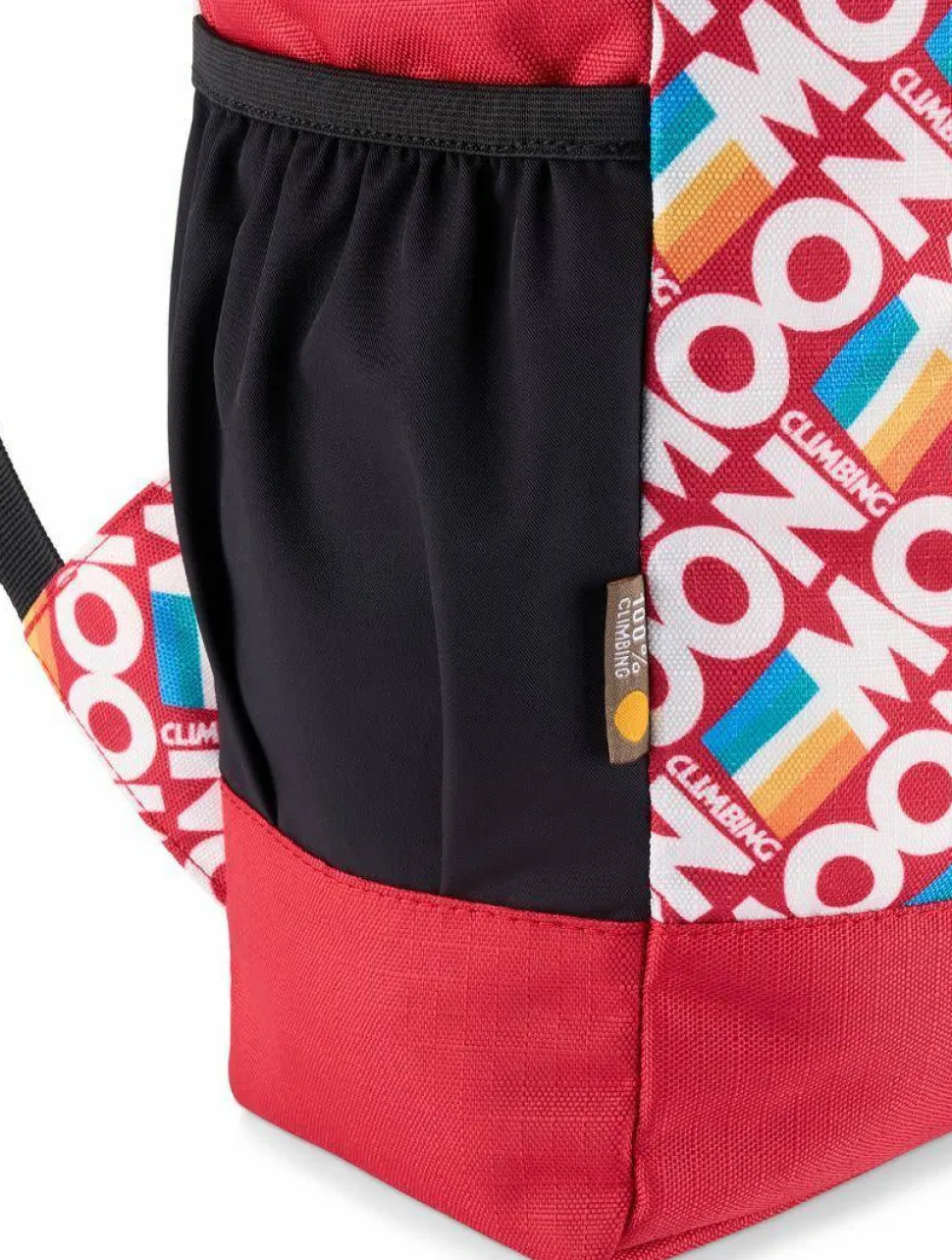 Moon Climbing Roll Top Back Pack Retro Stripe True Red