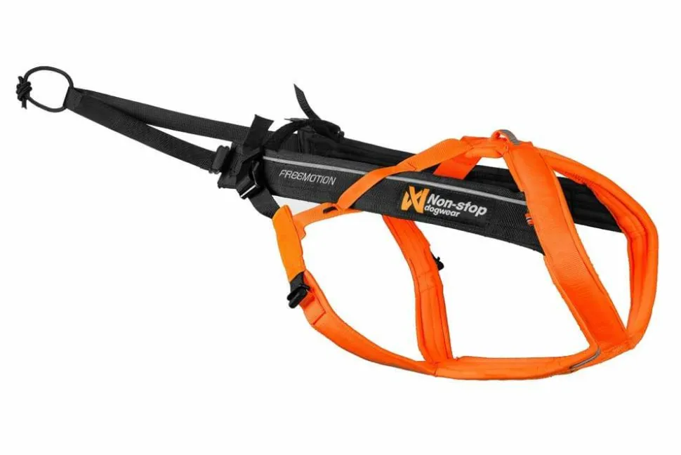 Non-stop Dogwear Freemotion Harness 5.0 Size 8 Black/Orange