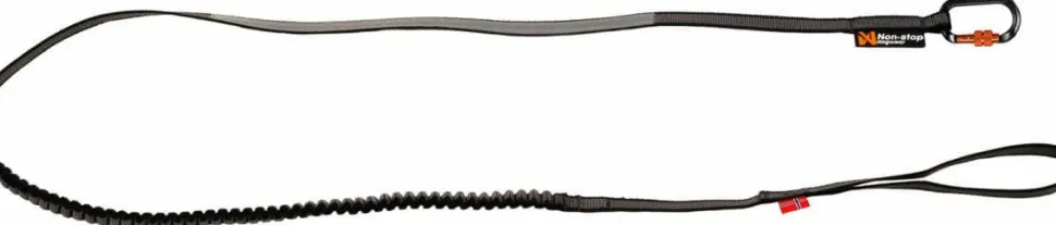 Non-stop Dogwear Touring Bungee Leash 2m/13mm, Screw-Lock grey