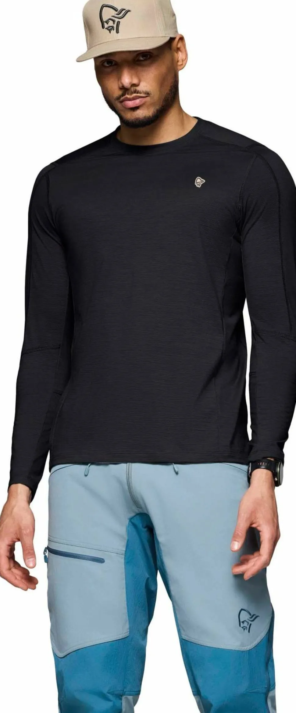 Norrøna Men's Femund PureUll Long Sleeve Caviar Black
