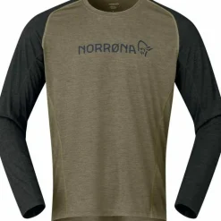 Norrøna Men's Fjørå Equaliser Lightweight Long Sleeve Olive Night