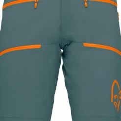 Norrøna Men's Fjørå Flex1 Heavy Duty Shorts North Atlantic/Orange Popsicle