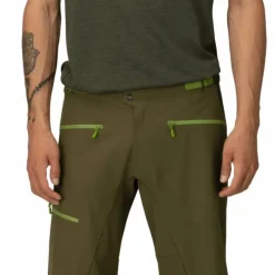 Norrøna Men's Fjørå flex1 Mid Weight Shorts Olive Night/Norrona Green
