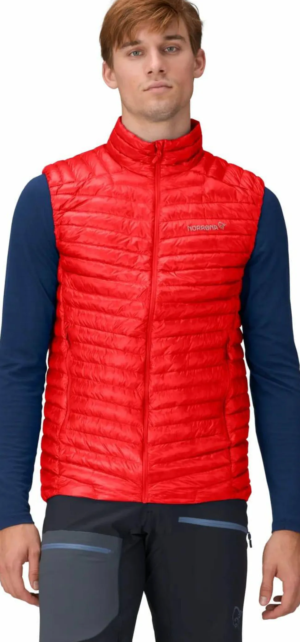 Norrøna Men's Trollveggen Superlight Down Vest Arednalin Red