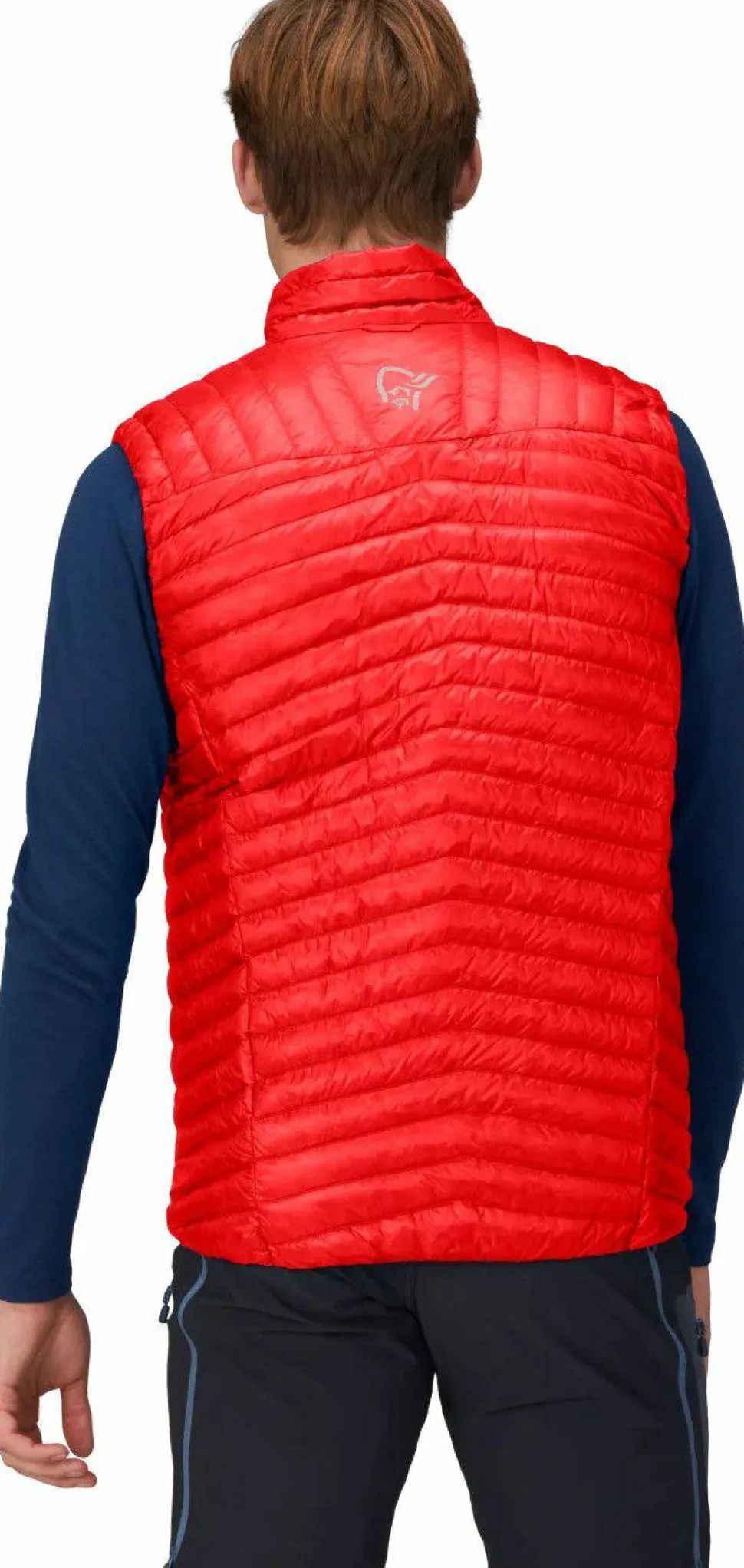 Norrøna Men's Trollveggen Superlight Down Vest Arednalin Red