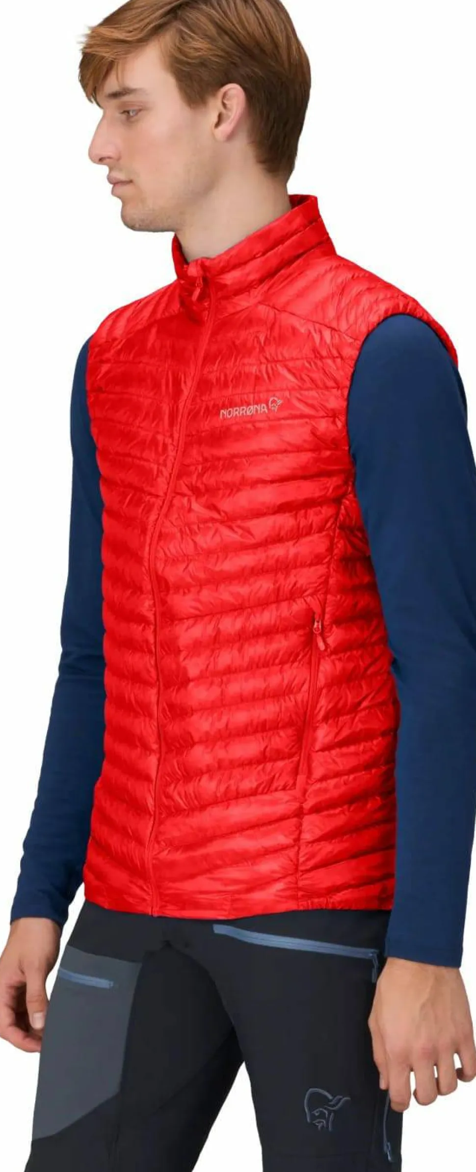Norrøna Men's Trollveggen Superlight Down Vest Arednalin Red