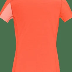 Norrøna Women's Falketind Equaliser Merino T-Shirt Peach Amber/Orange Alert