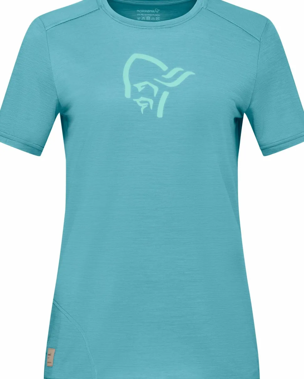 Norrøna Women's Femund Equaliser Merino T- Shirt Brittany Blue