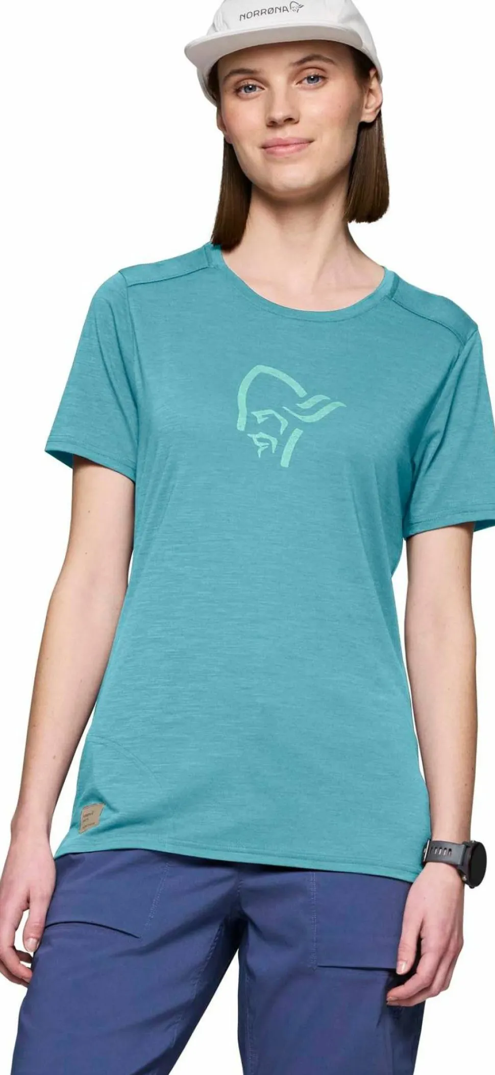 Norrøna Women's Femund Equaliser Merino T- Shirt Brittany Blue