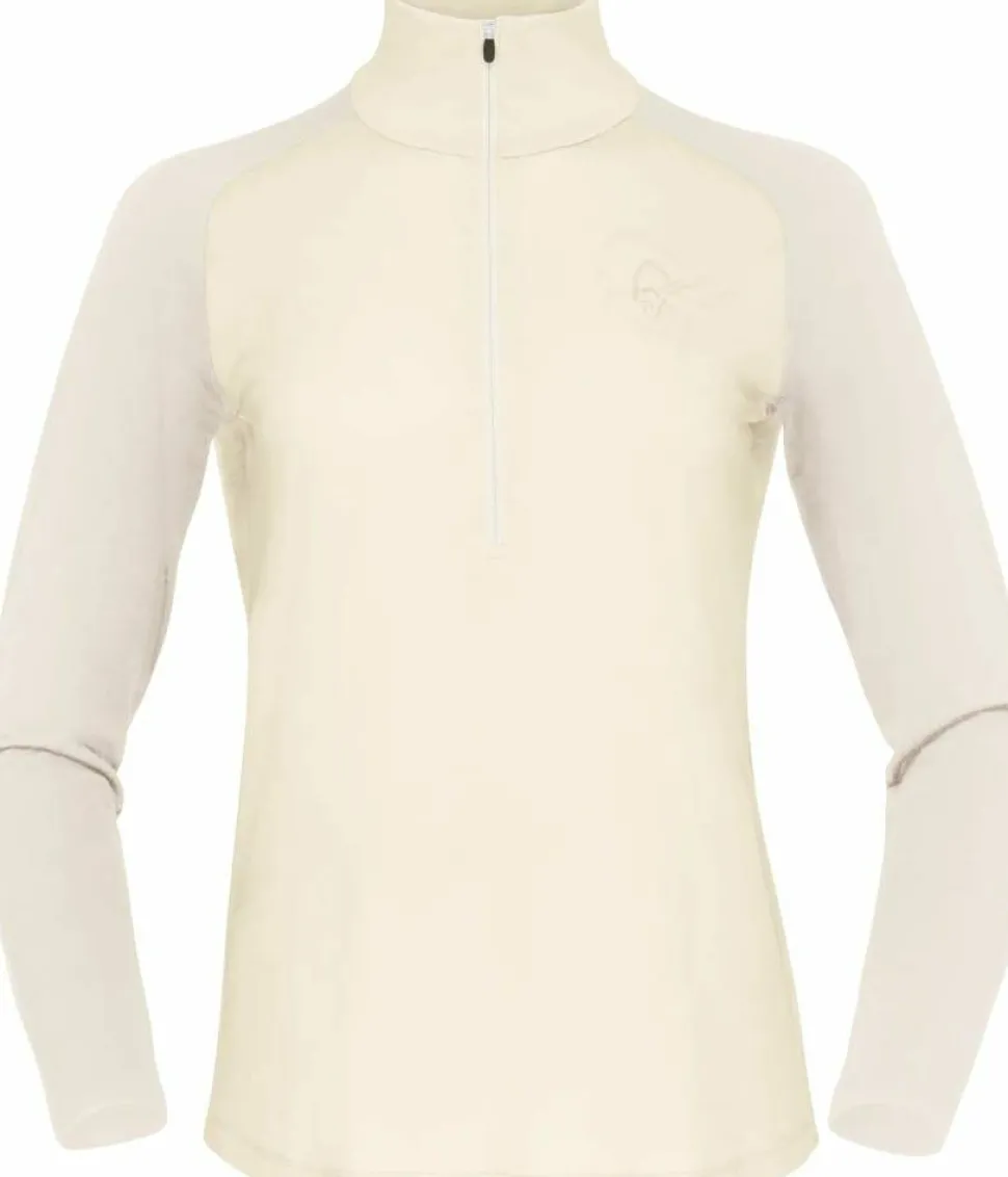 Norrøna Women's Femund PureUll Zip Neck Whisper White