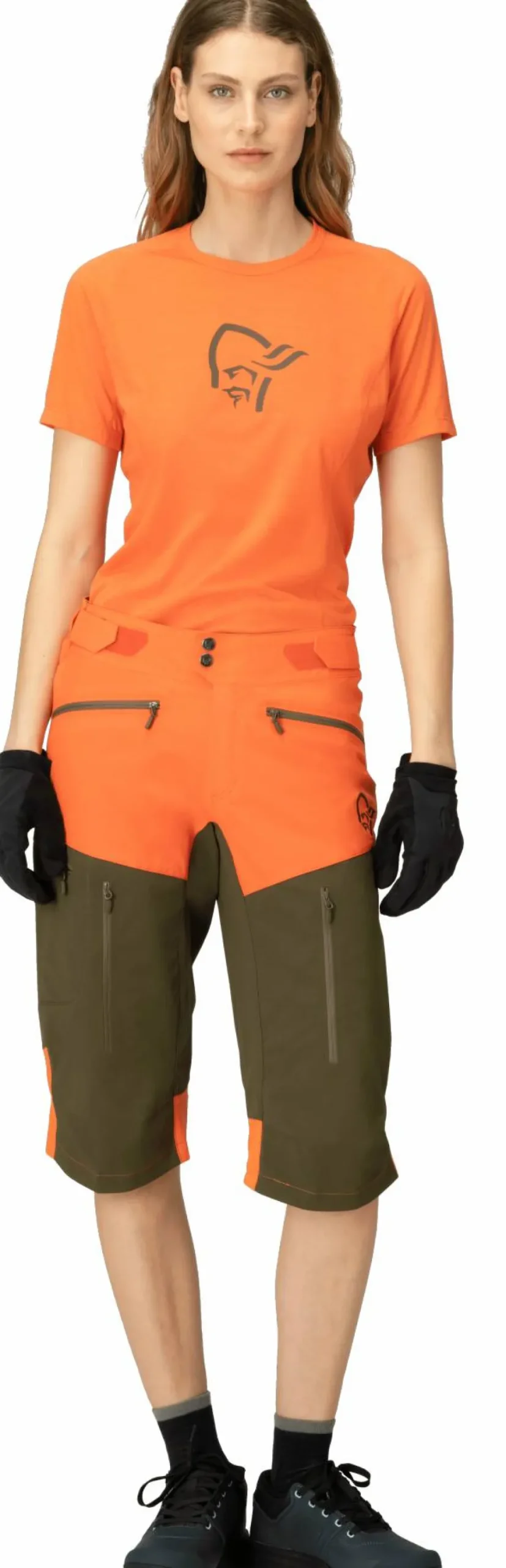 Norrøna Women's Fjørå Flex1 Shorts Orange Alert