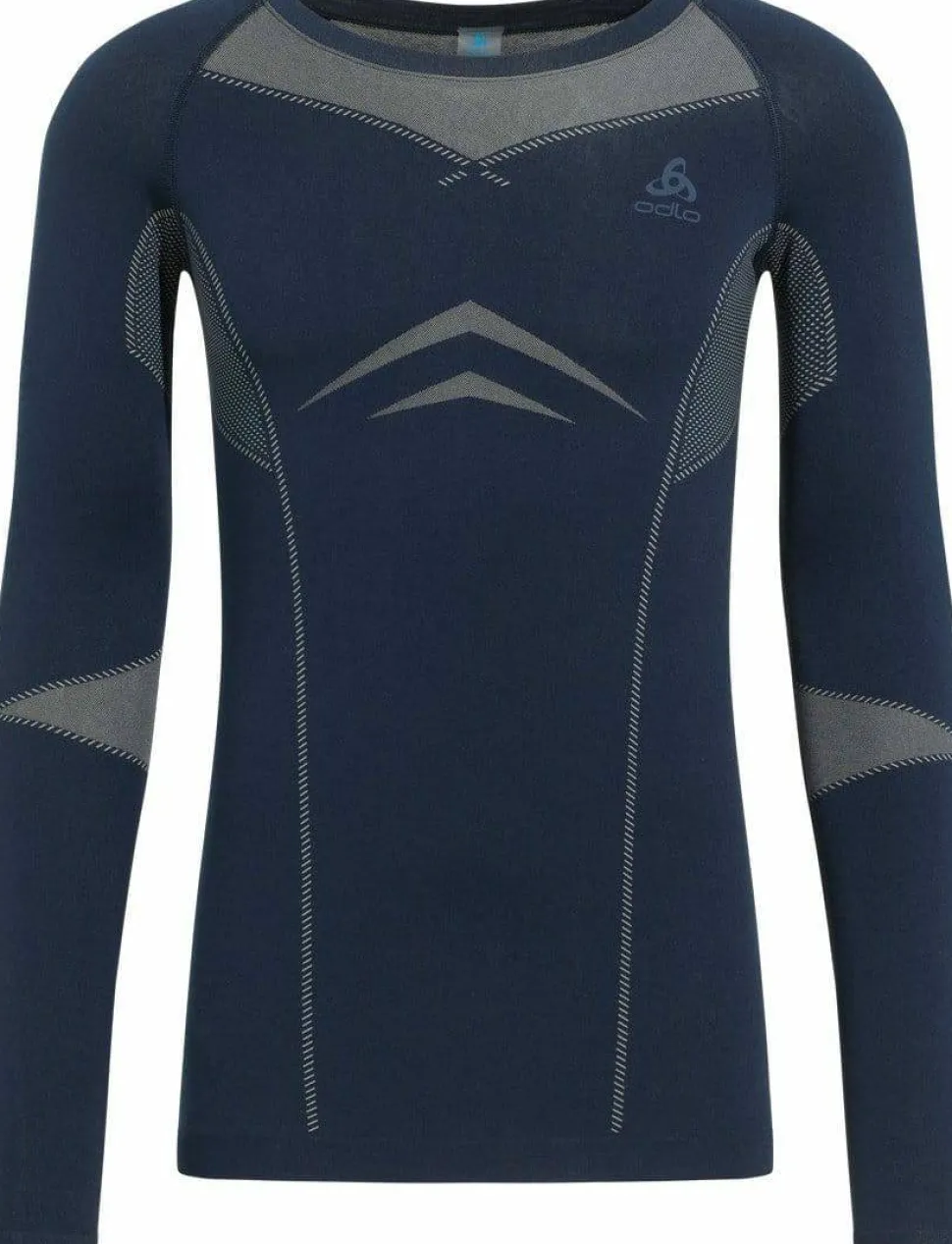 Odlo Men's Set Long Fundamentals Performance Warm Dark Sapphire - Silver Cloud