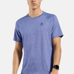 Odlo Men's T-Shirt Crew Neck S/S X-Alp Pw 115 Dazzling Blue Melange
