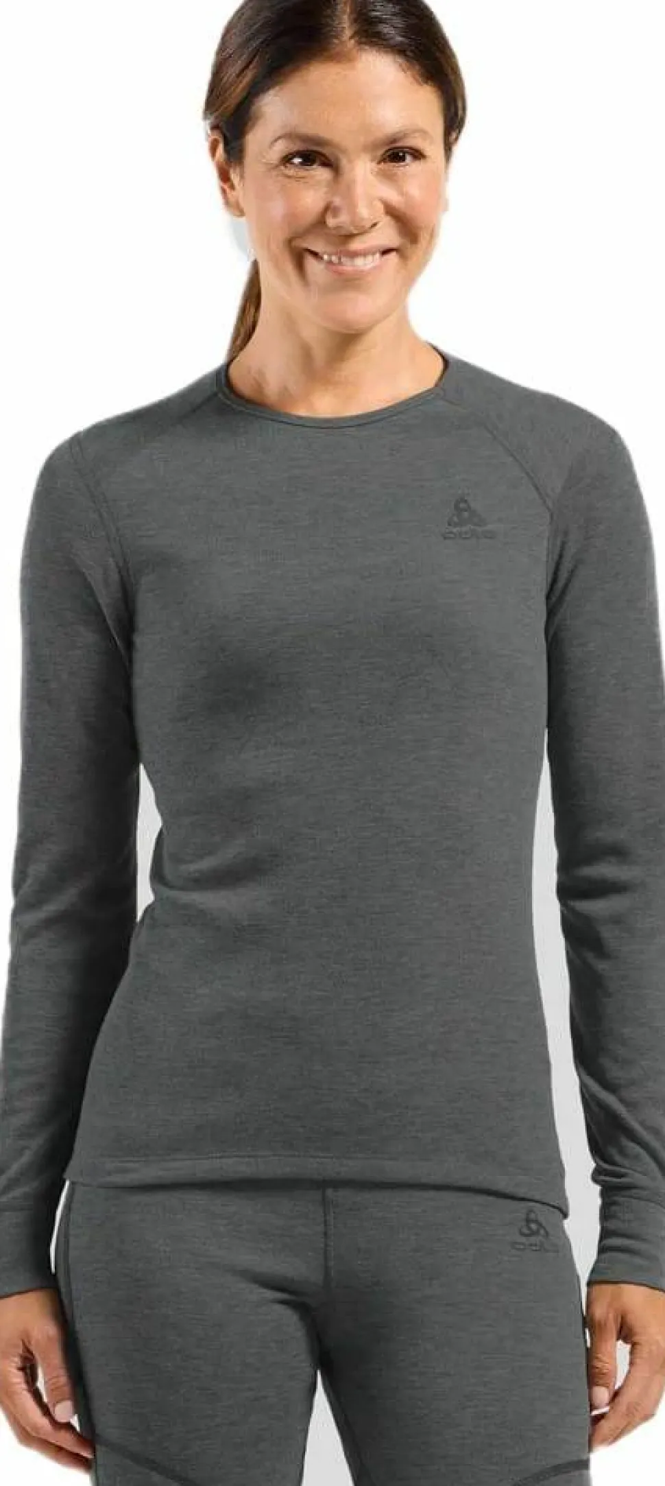 Odlo Women's Active Warm ECO Baselayer Shirt Odlo Steel Grey Melange