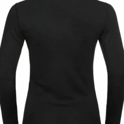 Odlo Women's Active Warm Eco Half-Zip Turtleneck Base Layer Top Black