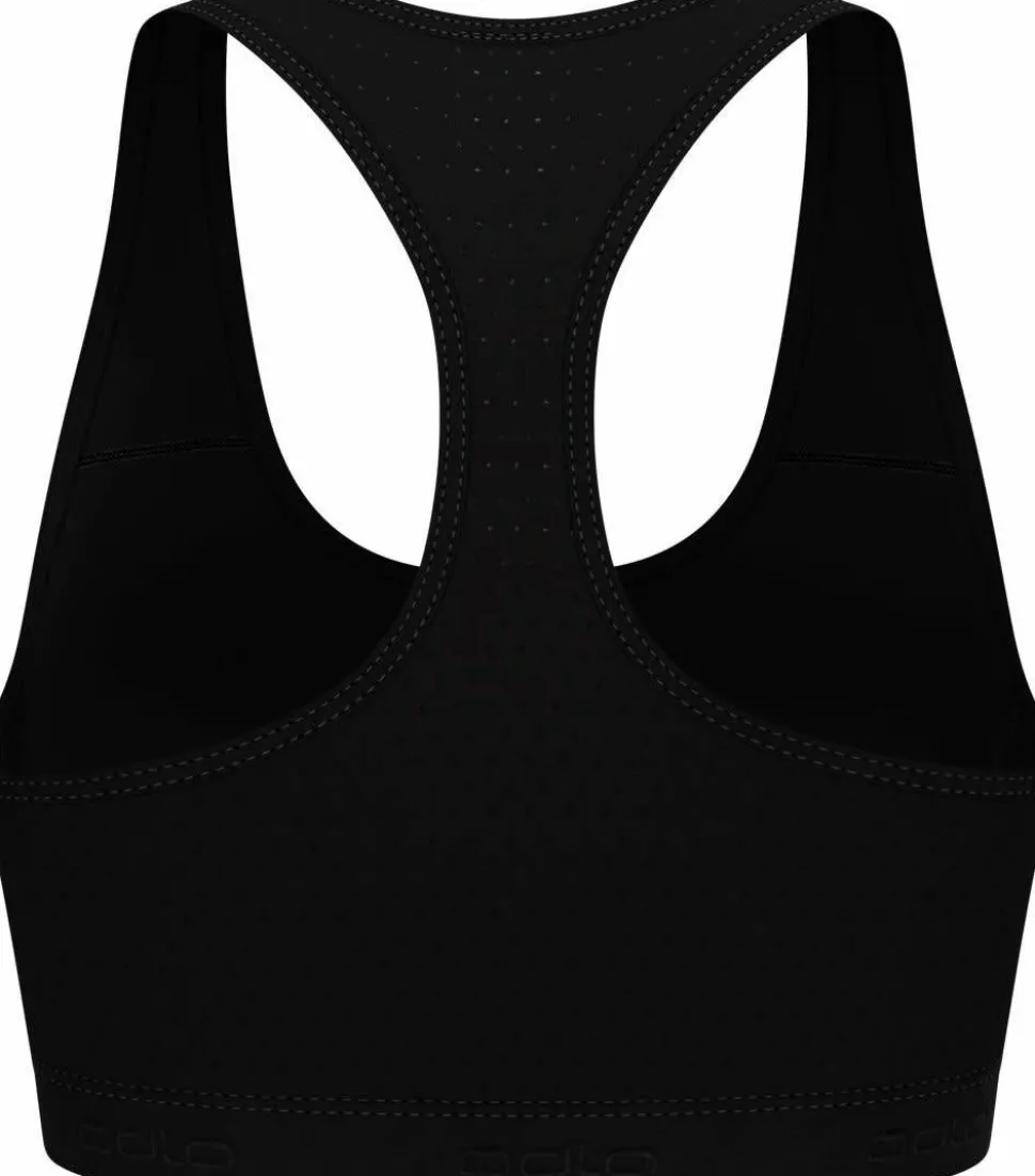 Odlo Women's Ascent Performance Wool Medium Support Sports Bra Black