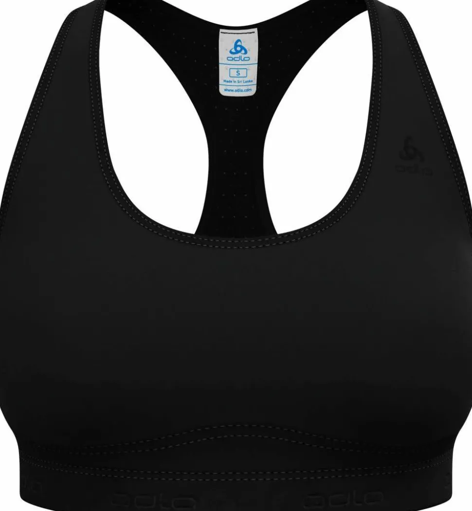 Odlo Women's Ascent Performance Wool Medium Support Sports Bra Black