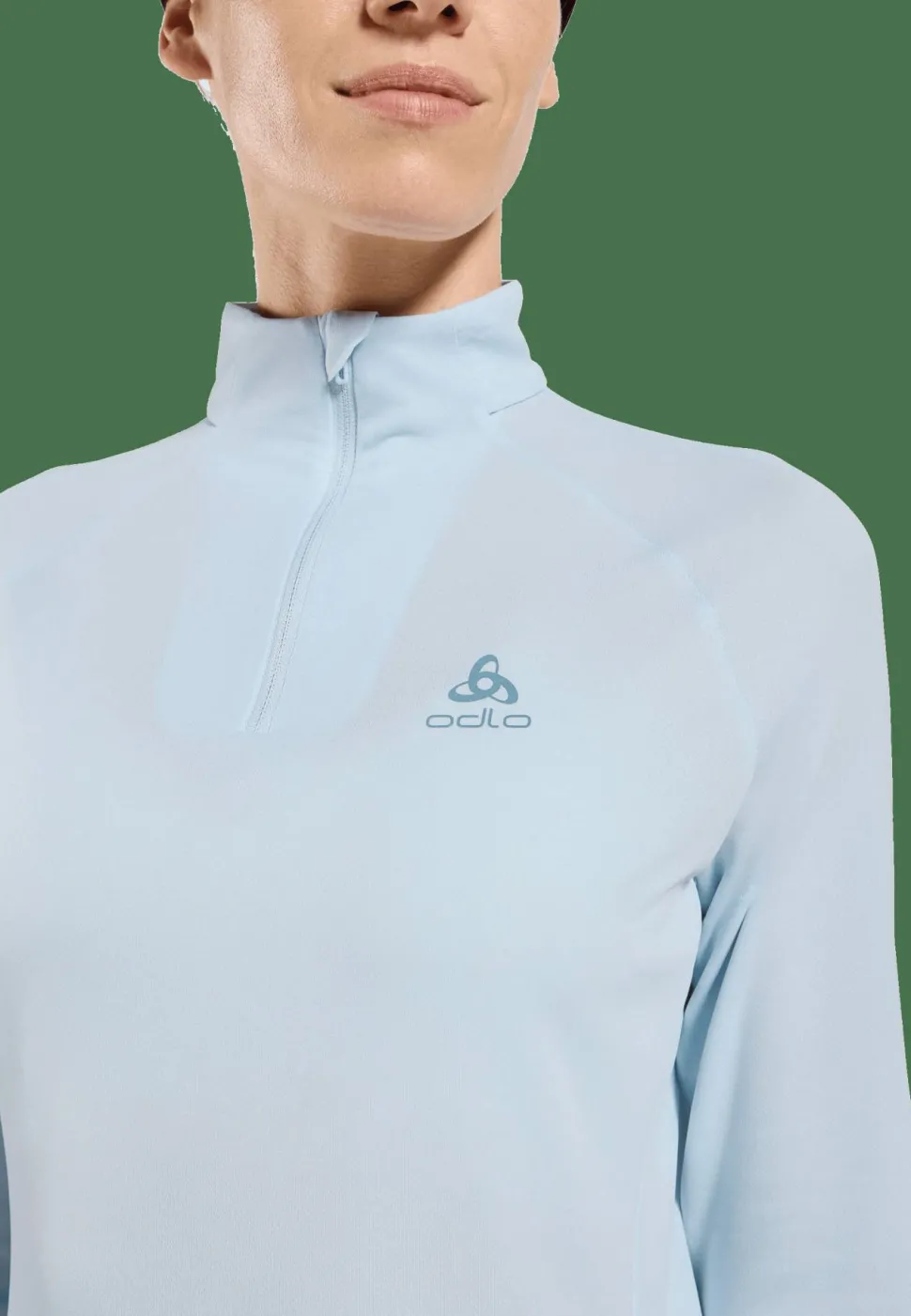 Odlo Women's Mid Layer Essential 1/2 Zip Baby Blue