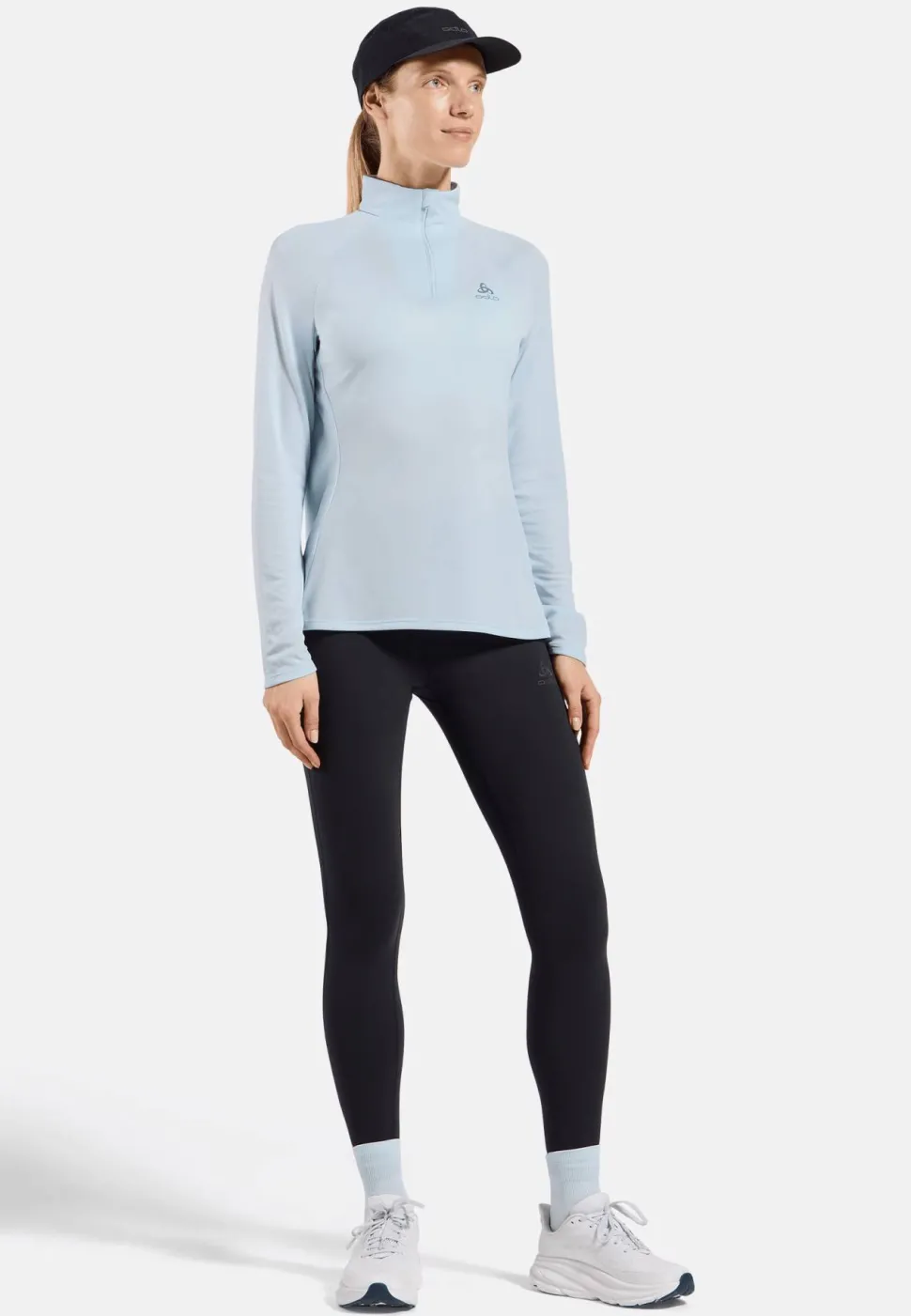 Odlo Women's Mid Layer Essential 1/2 Zip Baby Blue
