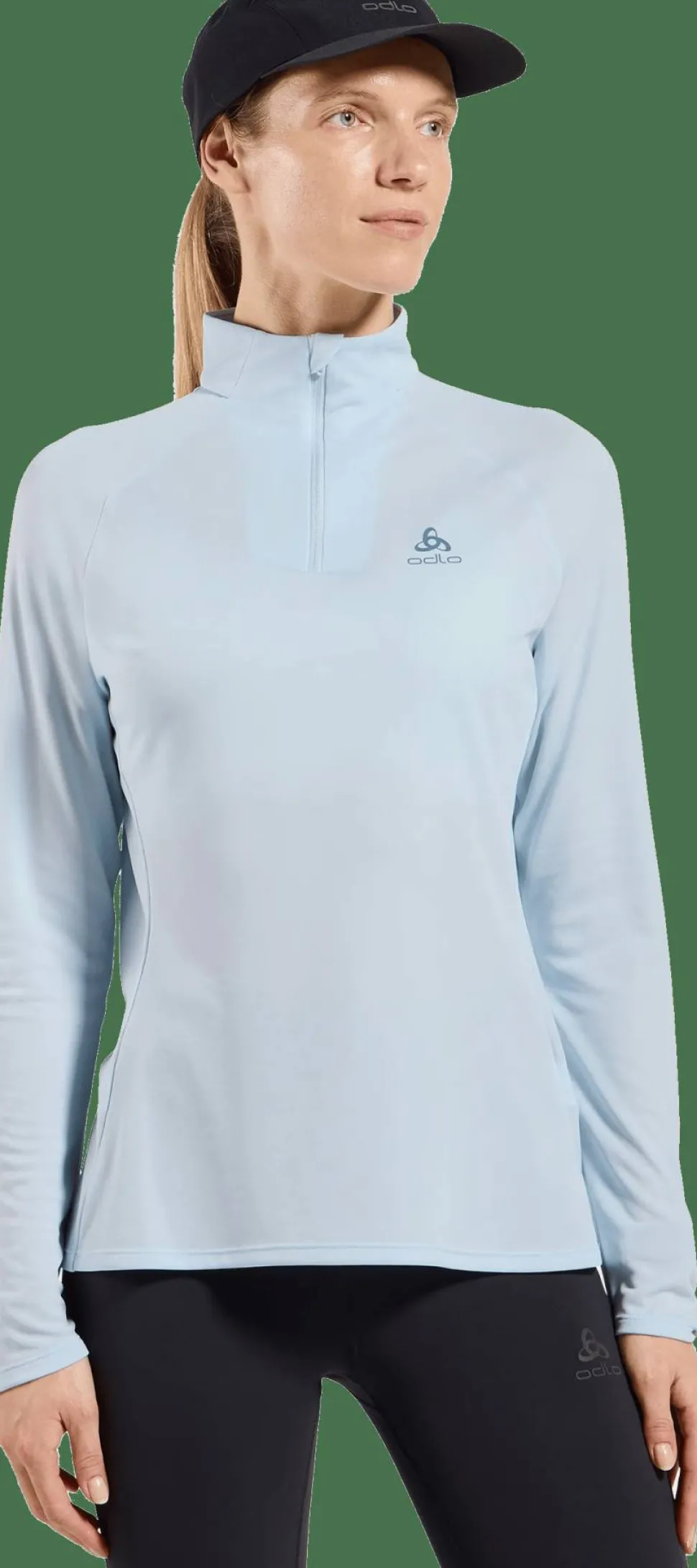 Odlo Women's Mid Layer Essential 1/2 Zip Baby Blue