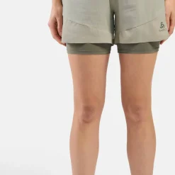 Odlo Women's Odlo X-Alp Trail 5 Inch 2-In-1 Short Agate Gray - Vetiver