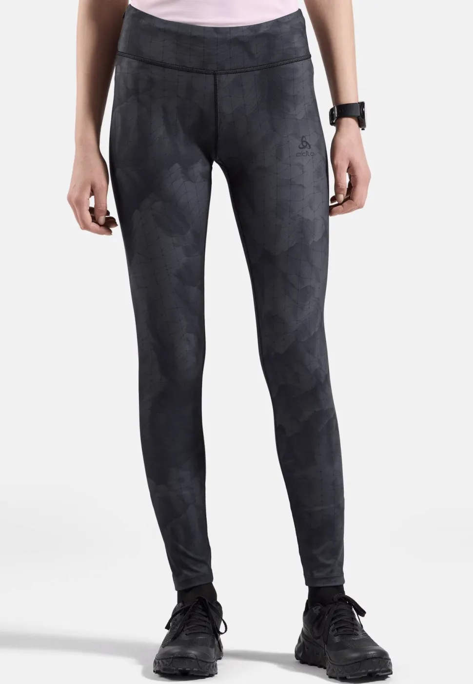 Odlo Women's Tights Zeroweight Print Black