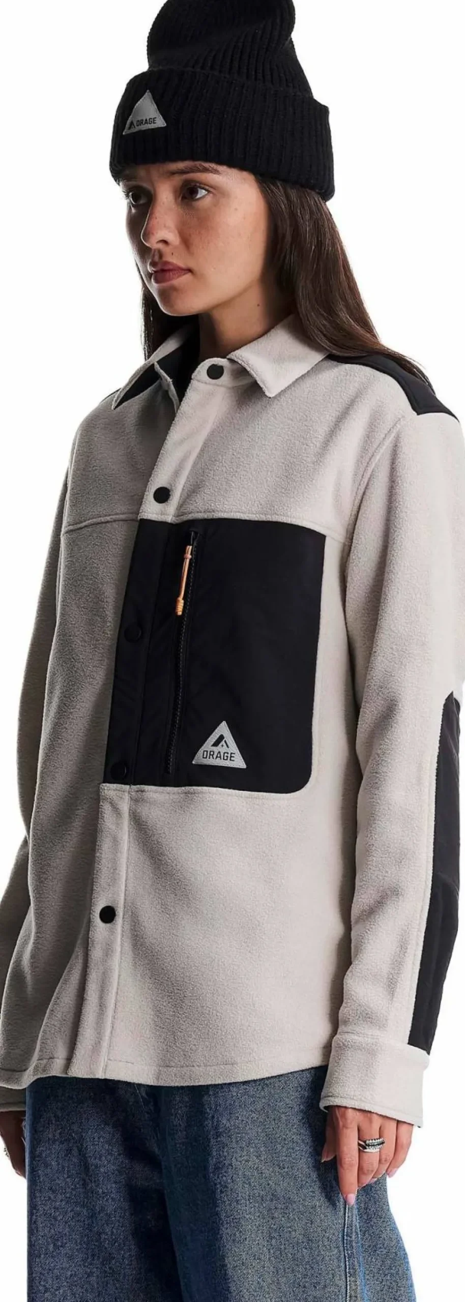 Orage Unisex Hunter Fleece Shirt Dark Birch