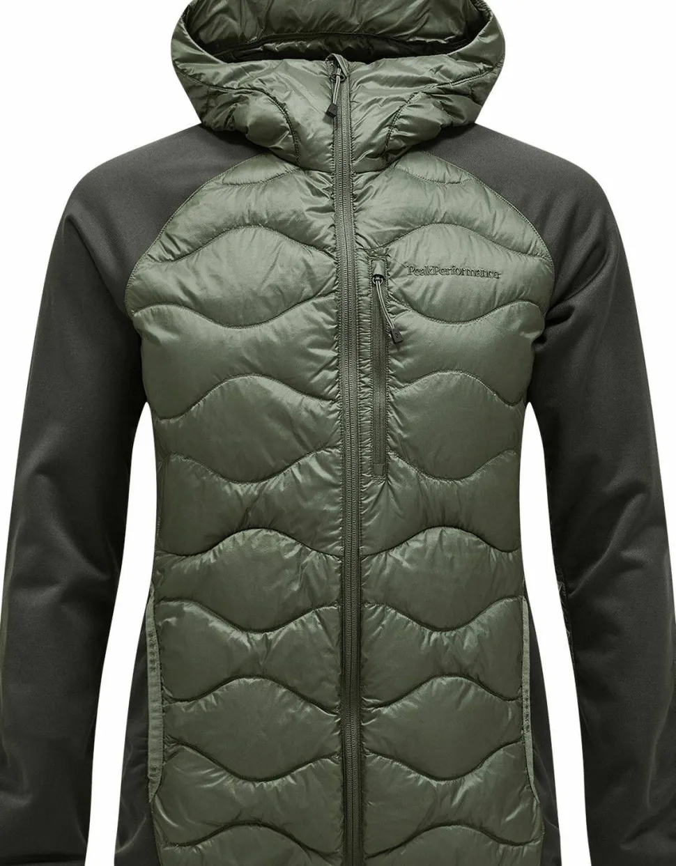 Peak Performance Men's Helium Down Hybrid Hood Pine Needle
