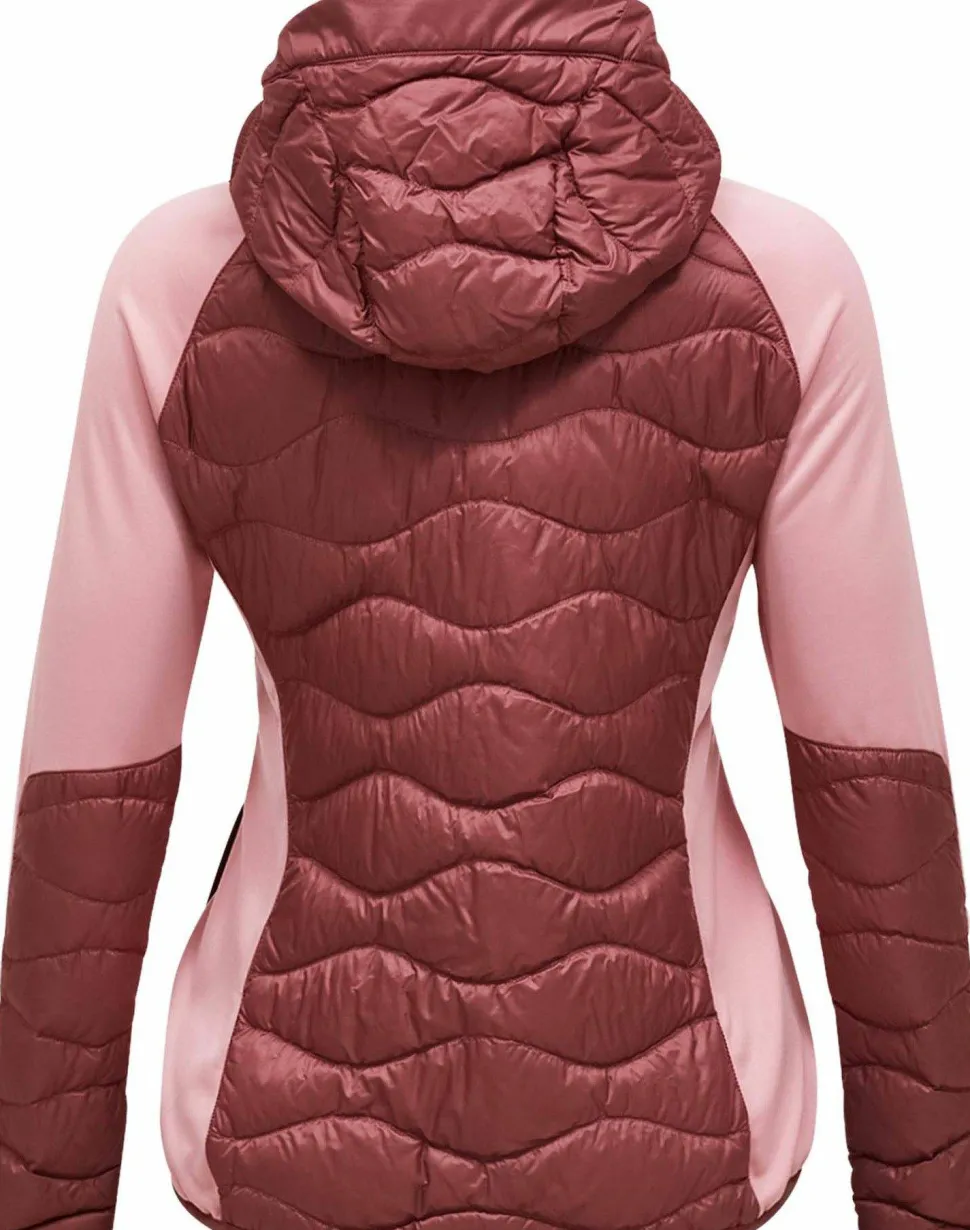 Peak Performance Women's Helium Down Hybrid Hood Wild Rouge