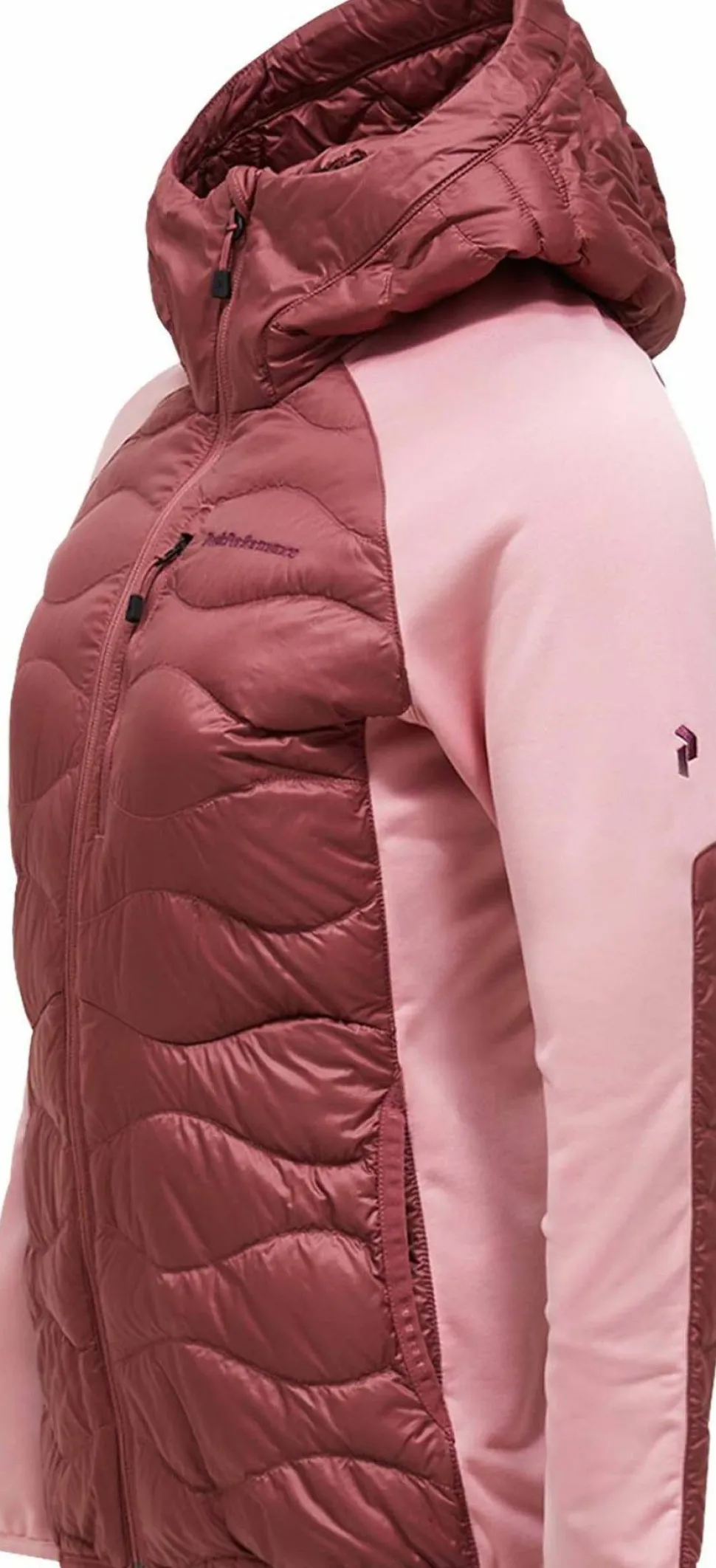 Peak Performance Women's Helium Down Hybrid Hood Wild Rouge