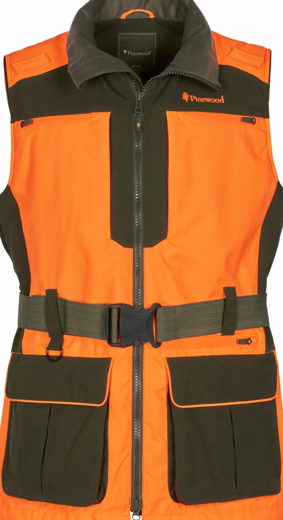 Pinewood Men's Furudal Dog Handler Vest Orange/Moss Green