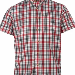 Pinewood Men's Summer Shirt Red/Grey