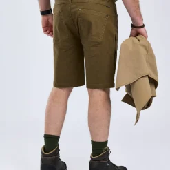 Pinewood Men's Värnamo Vintage Canvas Shorts Olive Brown
