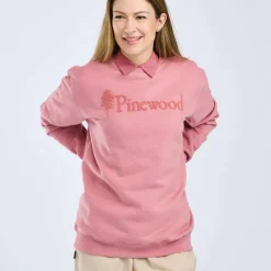 Pinewood Unisex Värnamo Pinewood Logo Sweater Dusty Pink