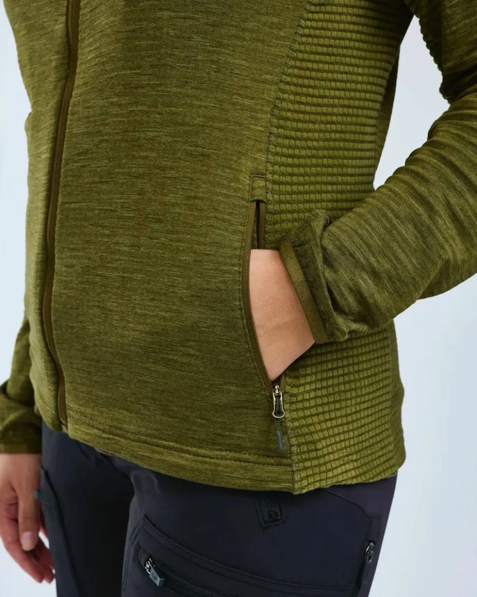 Pinewood Women's Abisko Fleece Jacket Olive Green