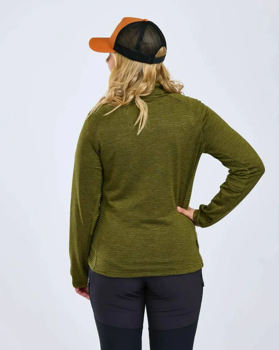 Pinewood Women's Abisko Fleece Jacket Olive Green