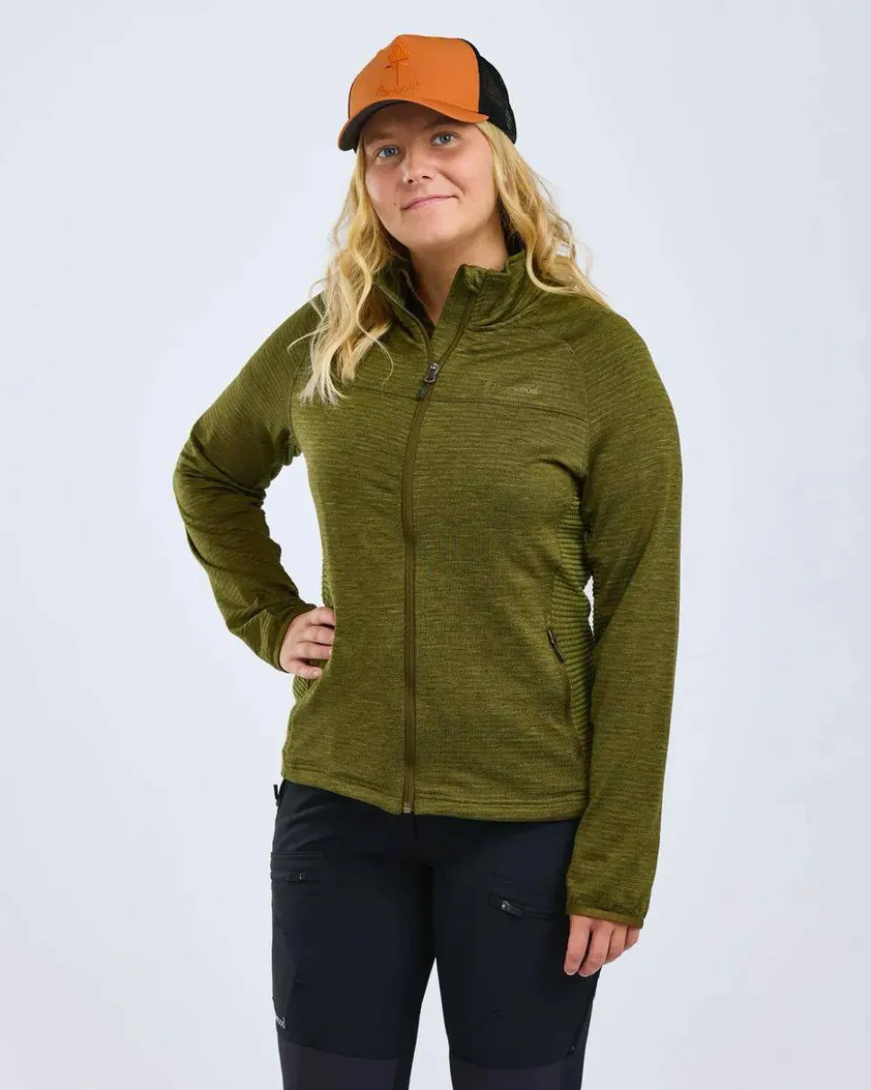 Pinewood Women's Abisko Fleece Jacket Olive Green