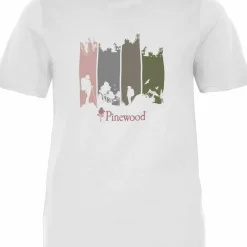 Pinewood Women's Finnveden Recycled Outdoor T-Shirt White Melange Adventure