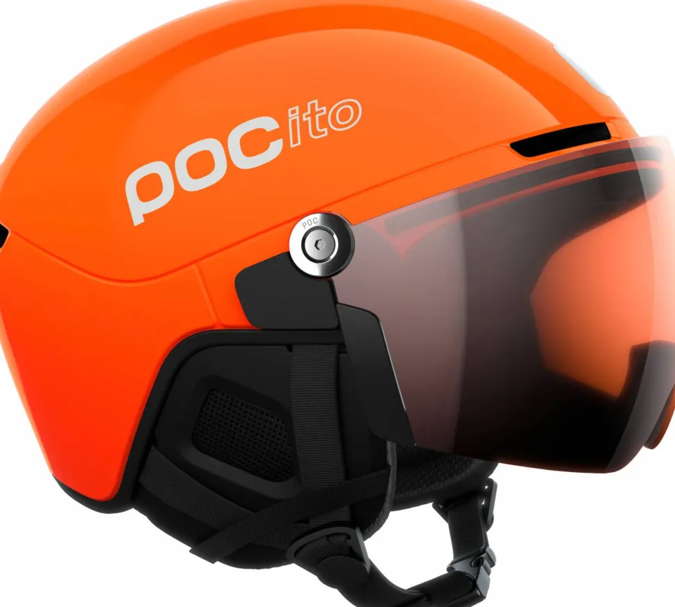 POC Kids' Pocito Obex Visor Fluorescent Orange/Clarity Pocito/Partly Sunny/Light Orange