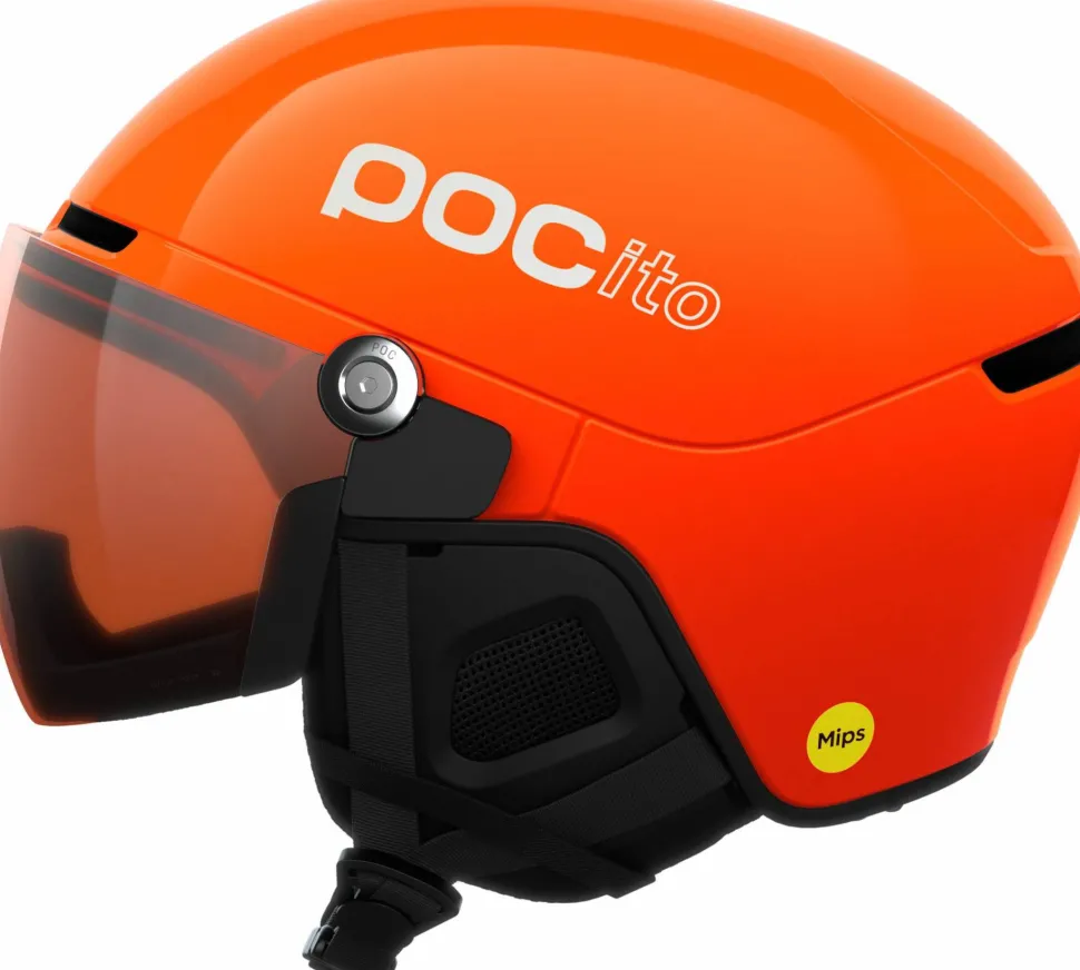 POC Kids' Pocito Obex Visor Fluorescent Orange/Clarity Pocito/Partly Sunny/Light Orange