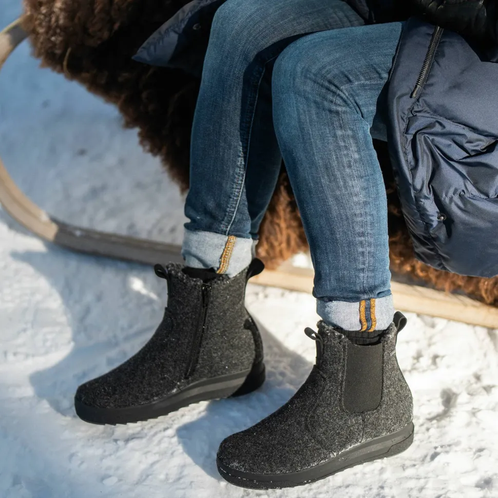 Pomar Women´s Kevo GORE-TEX Ankle Boot Granit Felt/black Micro